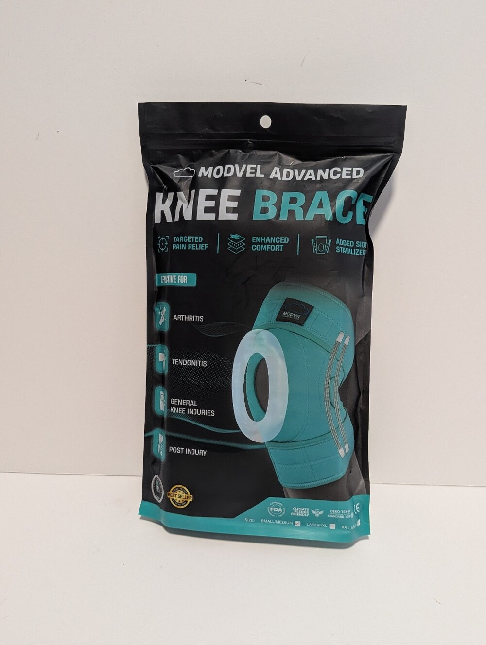 Open Box.MODVEL Advanced adjustable Knee Brace Blue Size S/M